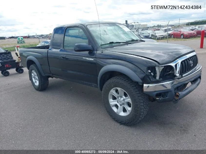 2004 Toyota Tacoma VIN: 5TEWM72N14Z434384 Lot: 40065273