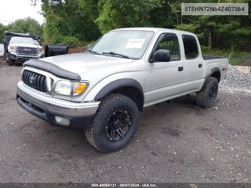 2004 Toyota Tacoma Base V6 VIN: 5TEHN72N64Z407364 Lot: 40068131