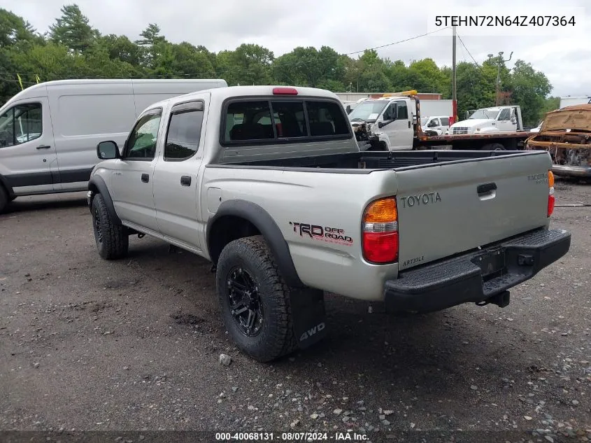 2004 Toyota Tacoma Base V6 VIN: 5TEHN72N64Z407364 Lot: 40068131