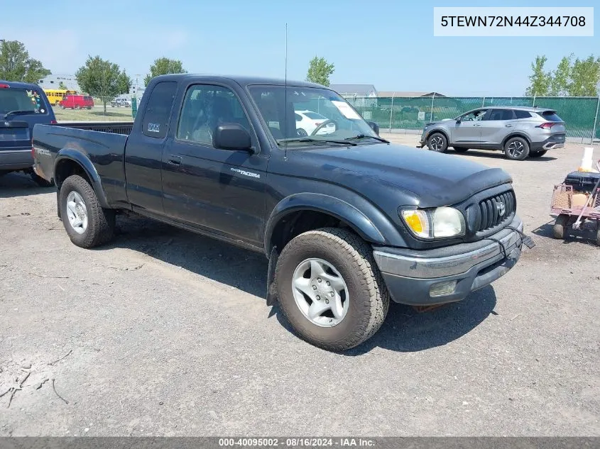 2004 Toyota Tacoma Base V6 VIN: 5TEWN72N44Z344708 Lot: 40095002