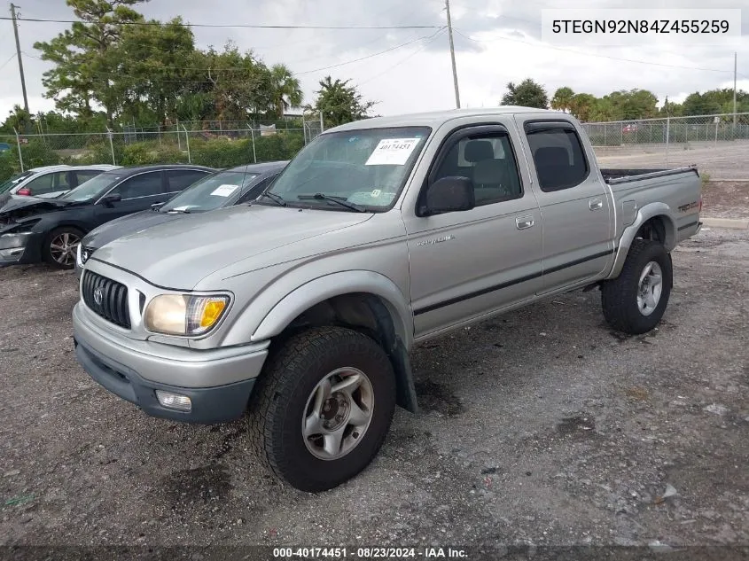 2004 Toyota Tacoma Prerunner V6 VIN: 5TEGN92N84Z455259 Lot: 40174451