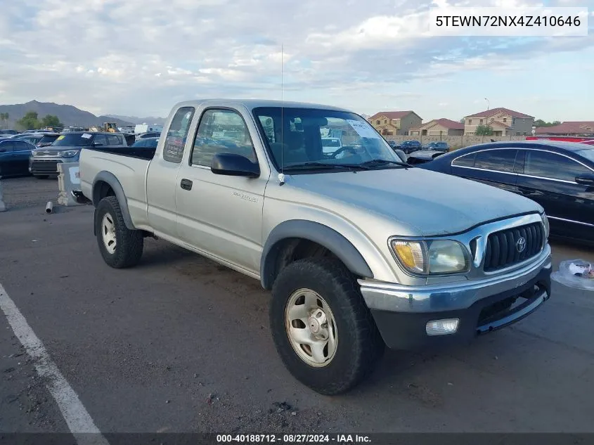 2004 Toyota Tacoma Base V6 VIN: 5TEWN72NX4Z410646 Lot: 40188712