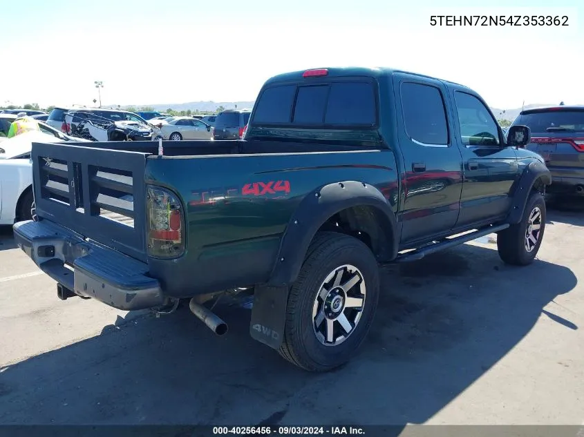 2004 Toyota Tacoma Base V6 VIN: 5TEHN72N54Z353362 Lot: 40256456