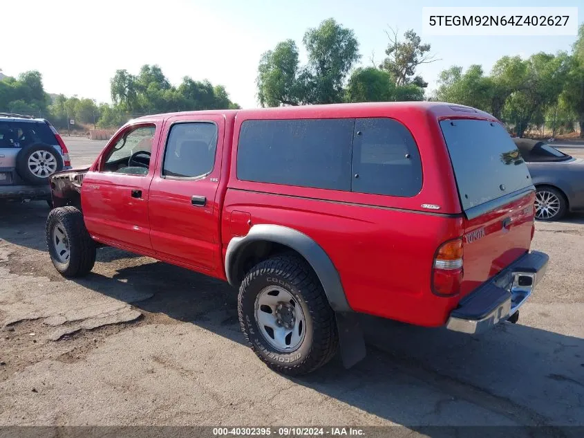 2004 Toyota Tacoma Prerunner VIN: 5TEGM92N64Z402627 Lot: 40302395