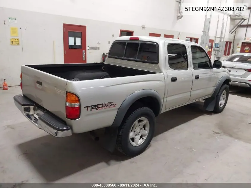 2004 Toyota Tacoma Prerunner V6 VIN: 5TEGN92N14Z308782 Lot: 40308560