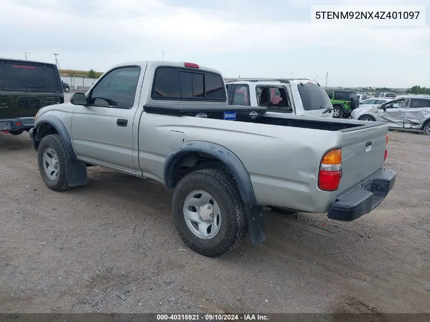 2004 Toyota Tacoma Prerunner VIN: 5TENM92NX4Z401097 Lot: 40315921