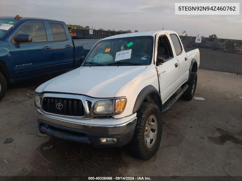 2004 Toyota Tacoma Prerunner V6 VIN: 5TEGN92N94Z460762 Lot: 40336066