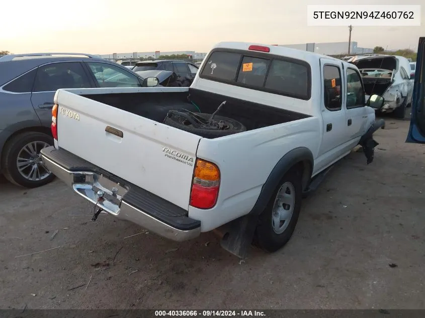 2004 Toyota Tacoma Prerunner V6 VIN: 5TEGN92N94Z460762 Lot: 40336066