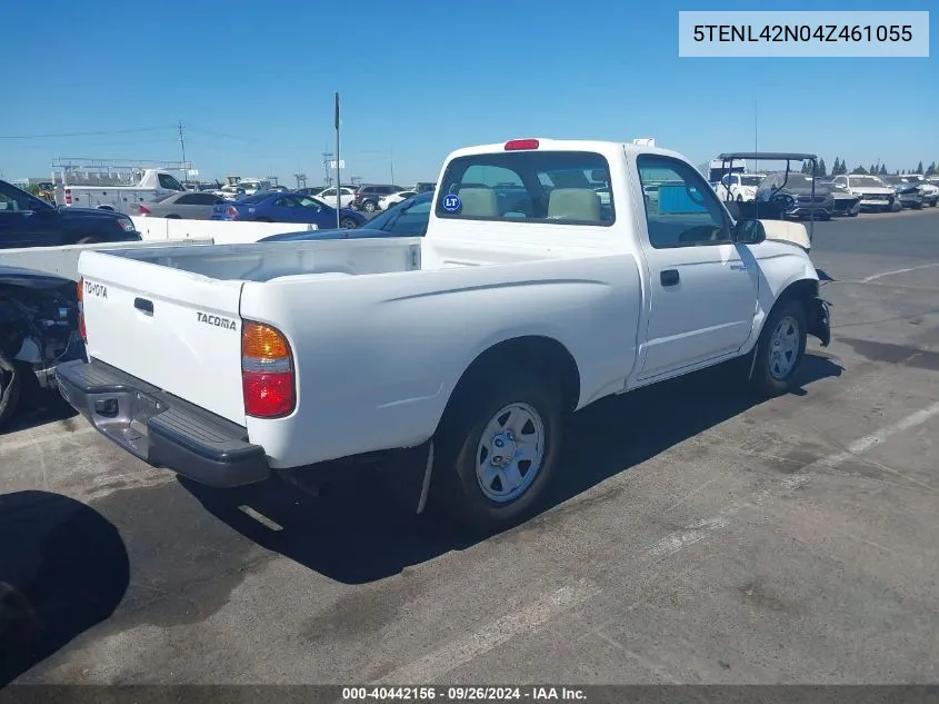 2004 Toyota Tacoma VIN: 5TENL42N04Z461055 Lot: 40442156