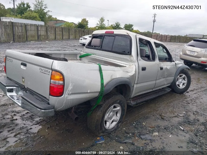 2004 Toyota Tacoma Prerunner V6 VIN: 5TEGN92N44Z430701 Lot: 40444759