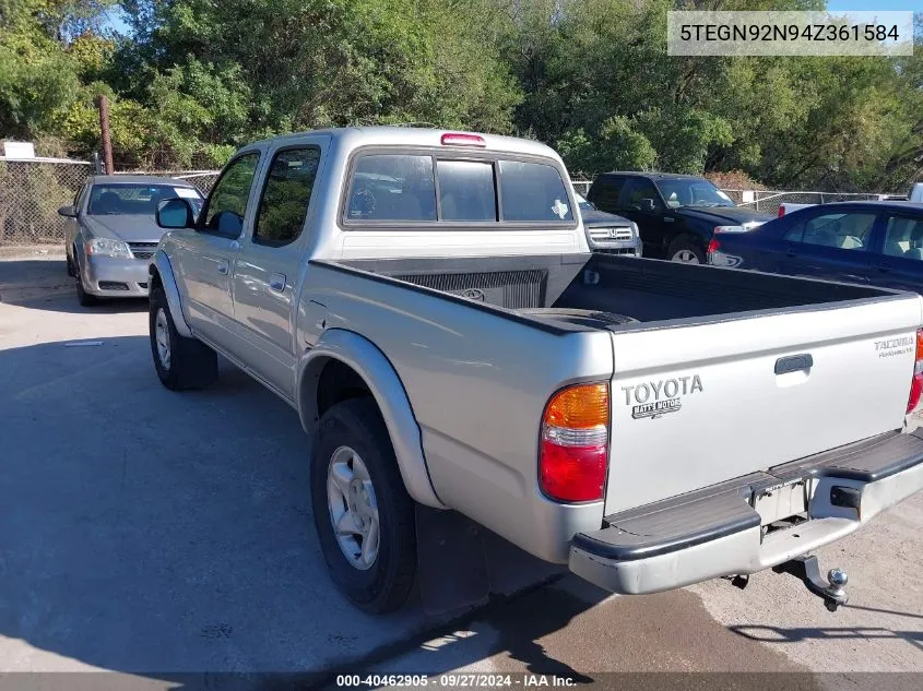 2004 Toyota Tacoma Prerunner V6 VIN: 5TEGN92N94Z361584 Lot: 40462905