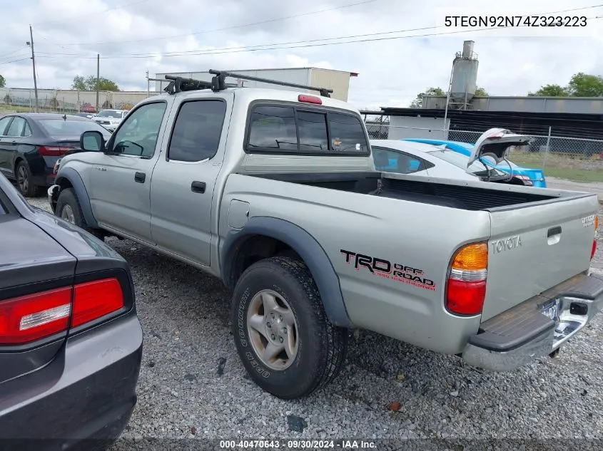 2004 Toyota Tacoma Prerunner V6 VIN: 5TEGN92N74Z323223 Lot: 40470643