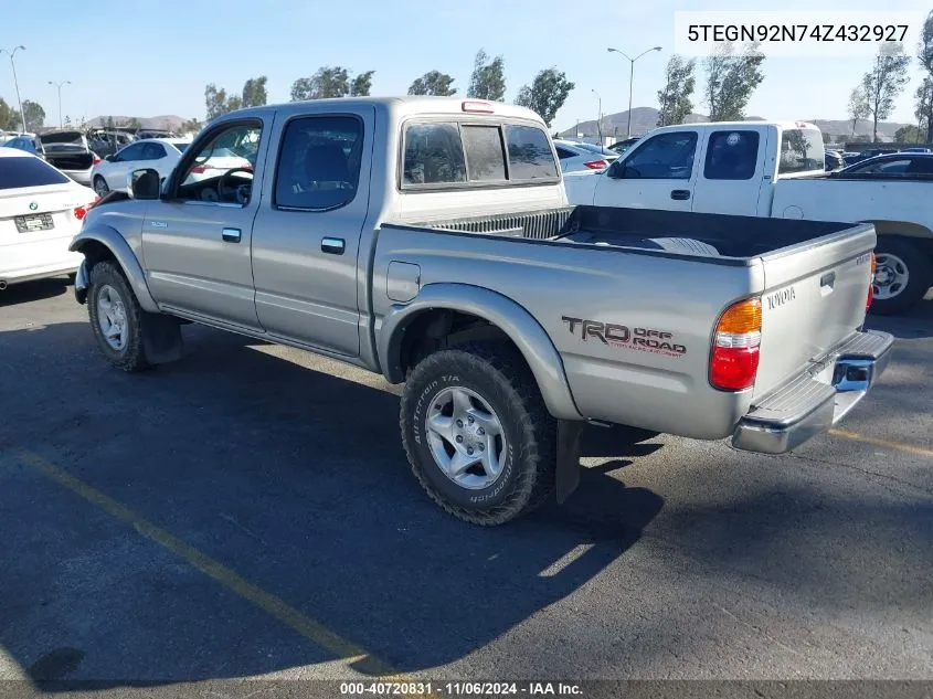 2004 Toyota Tacoma Prerunner V6 VIN: 5TEGN92N74Z432927 Lot: 40720831