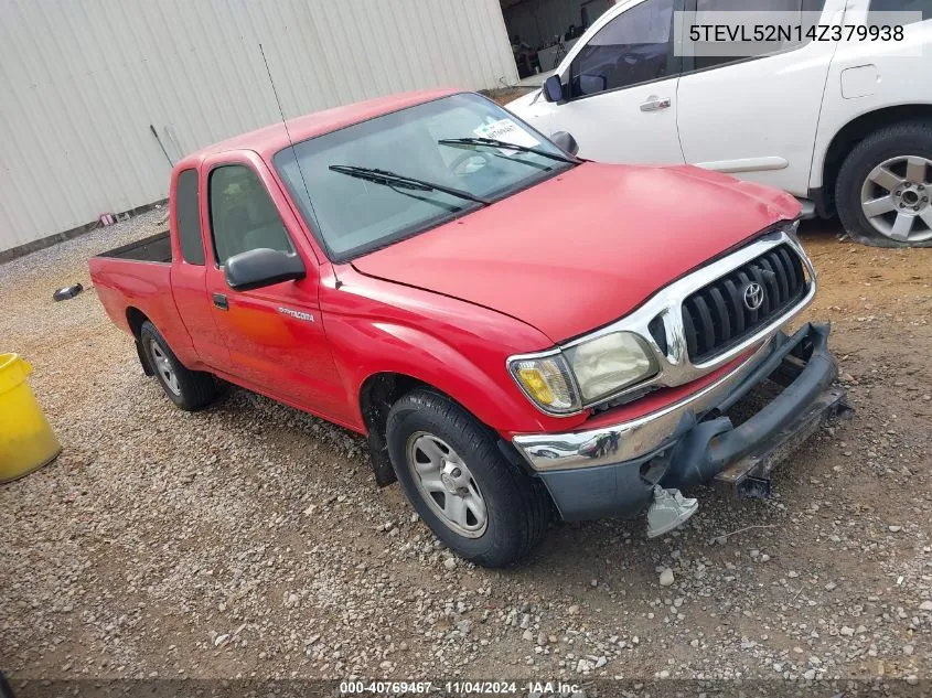 2004 Toyota Tacoma VIN: 5TEVL52N14Z379938 Lot: 40769467