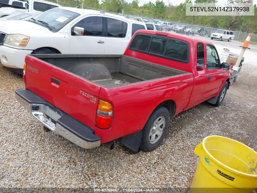 2004 Toyota Tacoma VIN: 5TEVL52N14Z379938 Lot: 40769467