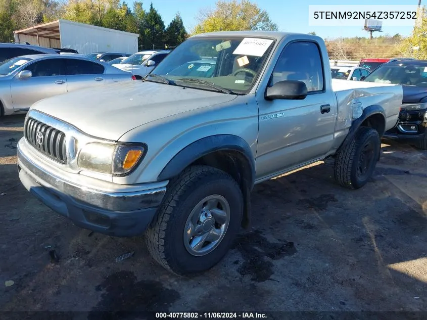 2004 Toyota Tacoma Prerunner VIN: 5TENM92N54Z357252 Lot: 40775802