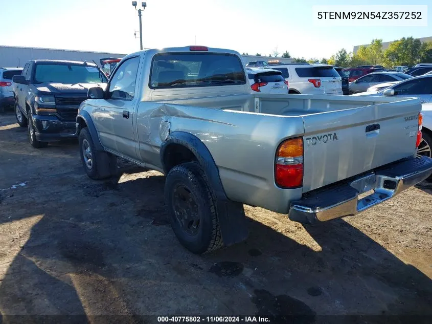 2004 Toyota Tacoma Prerunner VIN: 5TENM92N54Z357252 Lot: 40775802