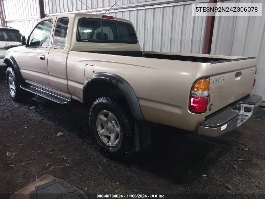 2004 Toyota Tacoma Prerunner V6 VIN: 5TESN92N24Z306078 Lot: 40794024