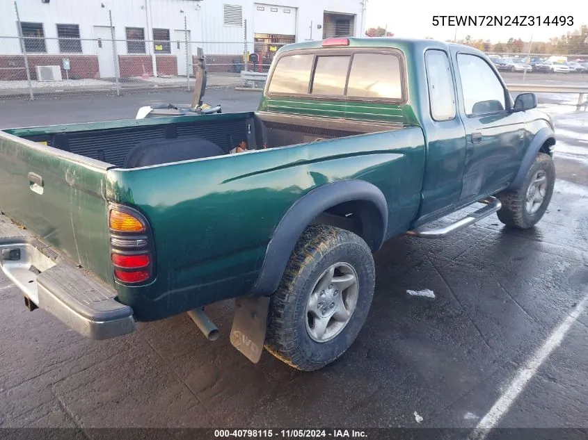 2004 Toyota Tacoma Base V6 VIN: 5TEWN72N24Z314493 Lot: 40798115