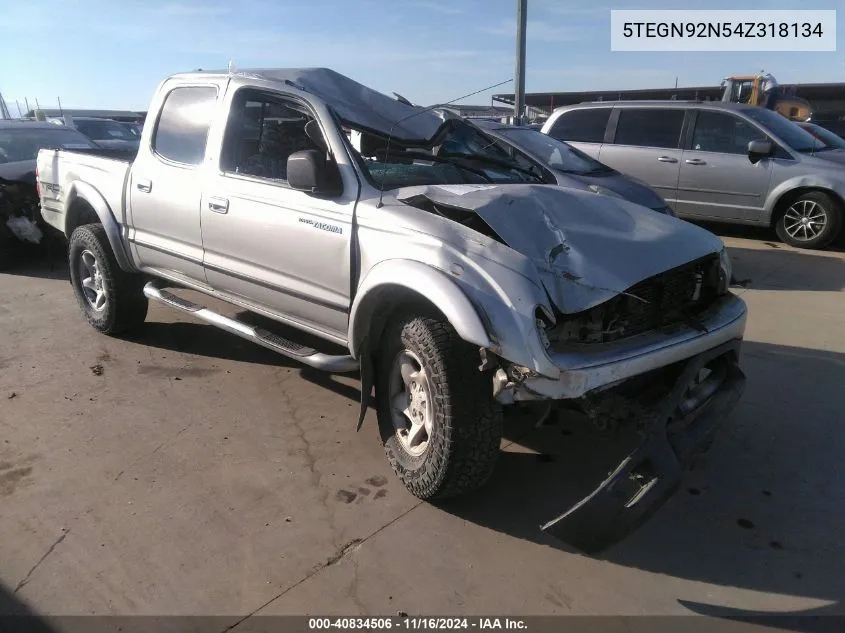 2004 Toyota Tacoma Prerunner V6 VIN: 5TEGN92N54Z318134 Lot: 40834506