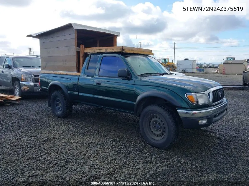 2004 Toyota Tacoma Base V6 VIN: 5TEWN72N24Z375519 Lot: 40866187