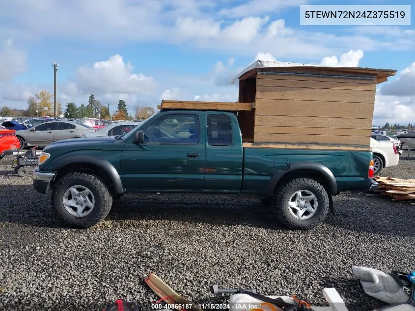 2004 Toyota Tacoma Base V6 VIN: 5TEWN72N24Z375519 Lot: 40866187