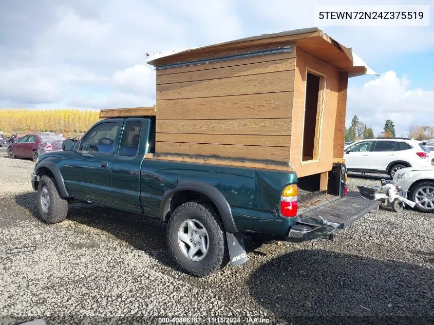 2004 Toyota Tacoma Base V6 VIN: 5TEWN72N24Z375519 Lot: 40866187