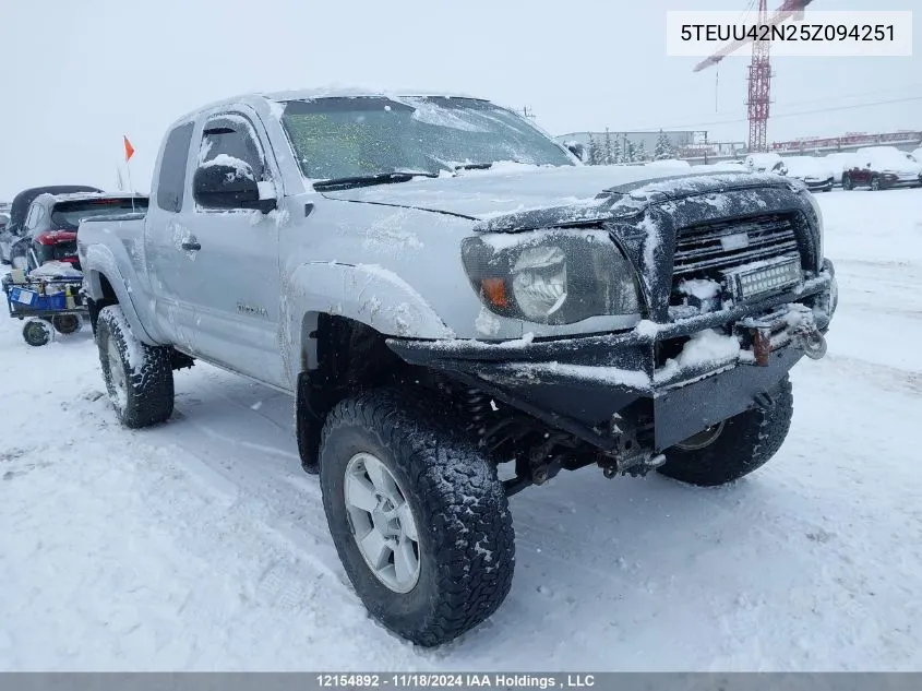 2005 Toyota Tacoma Base V6 VIN: 5TEUU42N25Z094251 Lot: 12154892