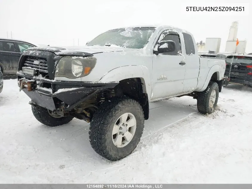 2005 Toyota Tacoma Base V6 VIN: 5TEUU42N25Z094251 Lot: 12154892