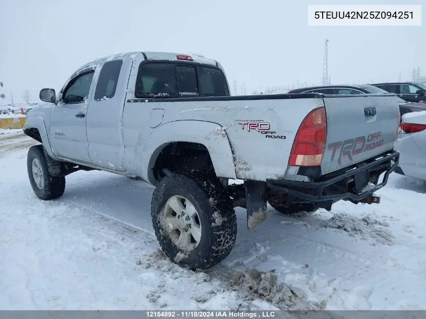 2005 Toyota Tacoma Base V6 VIN: 5TEUU42N25Z094251 Lot: 12154892