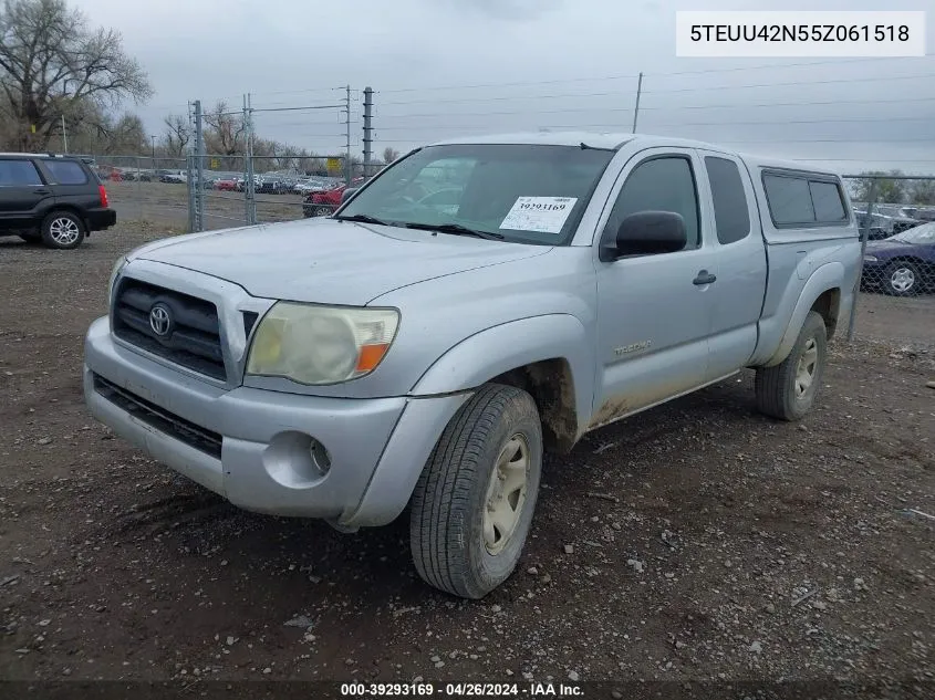 2005 Toyota Tacoma Base V6 VIN: 5TEUU42N55Z061518 Lot: 39293169