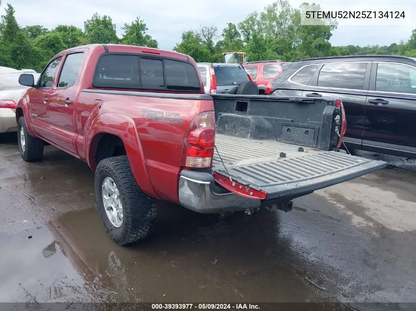 2005 Toyota Tacoma Base V6 VIN: 5TEMU52N25Z134124 Lot: 39393977