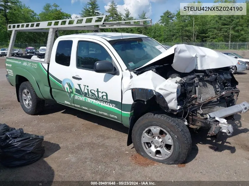 2005 Toyota Tacoma Base V6 VIN: 5TEUU42NX5Z024190 Lot: 39491648