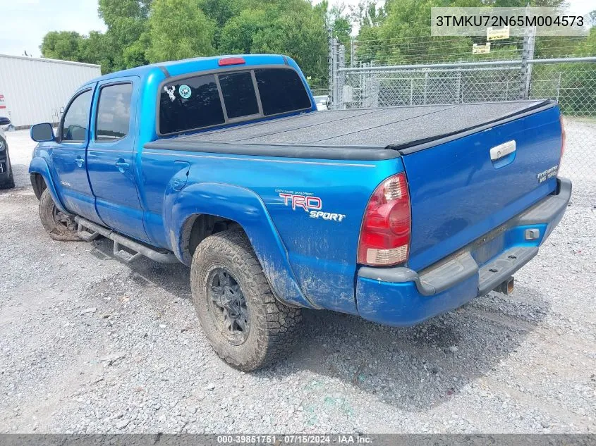 2005 Toyota Tacoma Prerunner V6 VIN: 3TMKU72N65M004573 Lot: 39851751