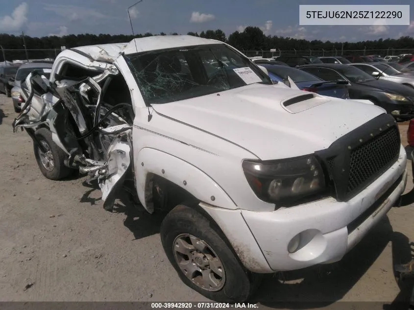 2005 Toyota Tacoma Prerunner V6 VIN: 5TEJU62N25Z122290 Lot: 39942920