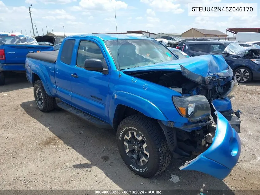 2005 Toyota Tacoma Base V6 VIN: 5TEUU42N45Z046170 Lot: 40098233