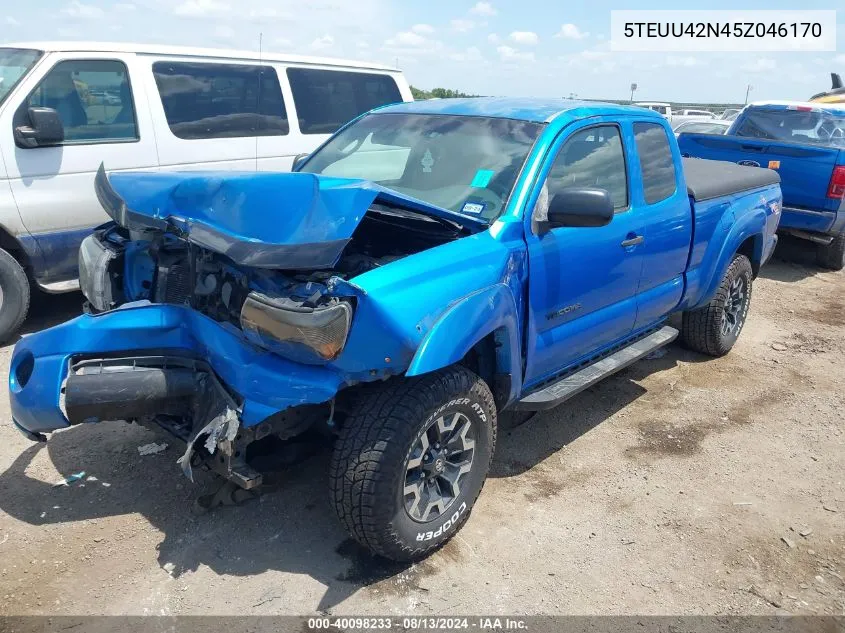 2005 Toyota Tacoma Base V6 VIN: 5TEUU42N45Z046170 Lot: 40098233