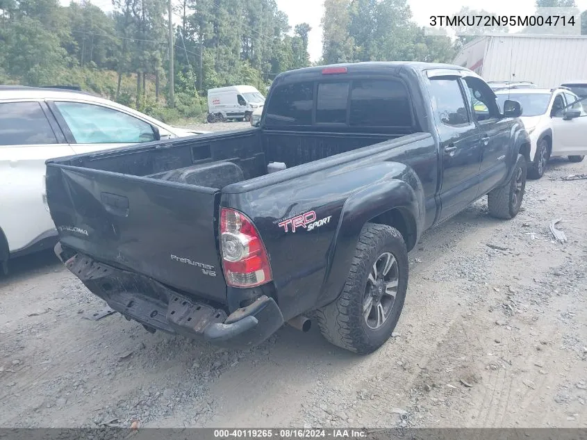 2005 Toyota Tacoma Prerunner V6 VIN: 3TMKU72N95M004714 Lot: 40119265