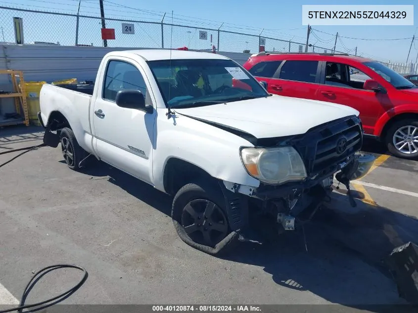 2005 Toyota Tacoma VIN: 5TENX22N55Z044329 Lot: 40120874