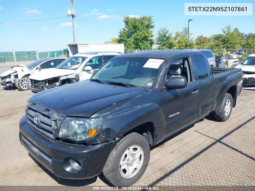 2005 Toyota Tacoma VIN: 5TETX22N95Z107861 Lot: 40293179