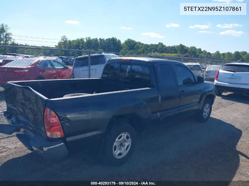 2005 Toyota Tacoma VIN: 5TETX22N95Z107861 Lot: 40293179