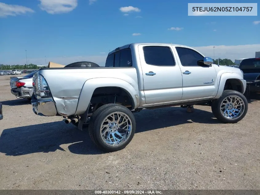 2005 Toyota Tacoma Prerunner V6 VIN: 5TEJU62N05Z104757 Lot: 40300142