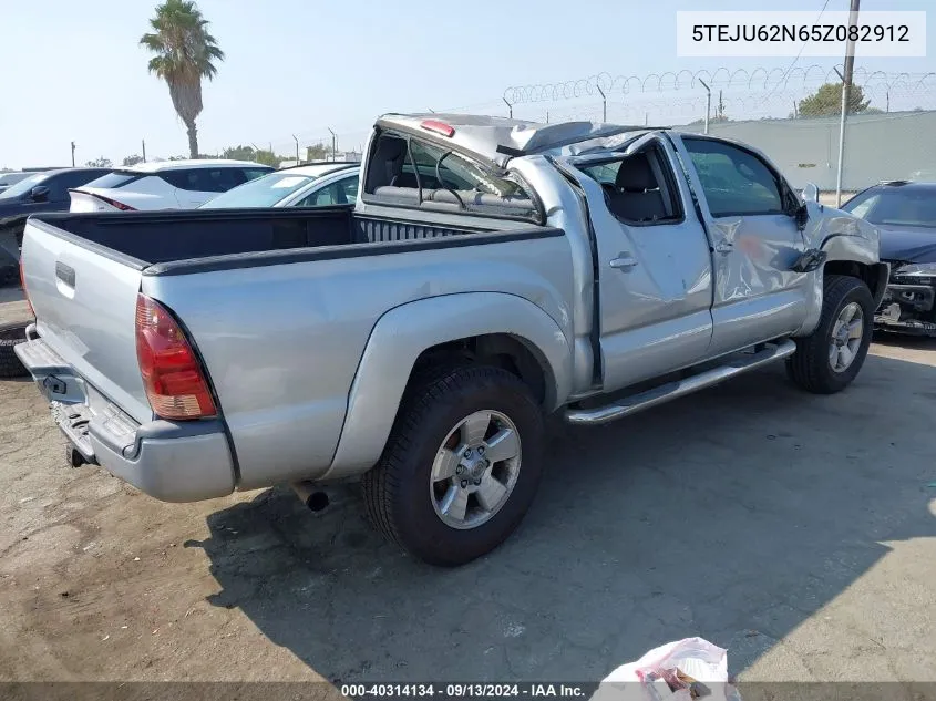 2005 Toyota Tacoma Prerunner V6 VIN: 5TEJU62N65Z082912 Lot: 40314134