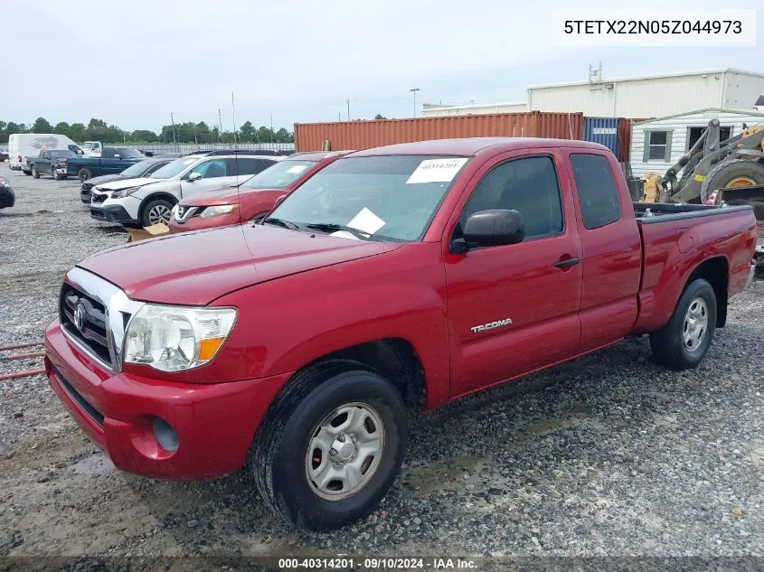 2005 Toyota Tacoma VIN: 5TETX22N05Z044973 Lot: 40314201