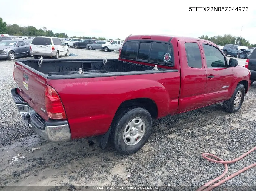 2005 Toyota Tacoma VIN: 5TETX22N05Z044973 Lot: 40314201