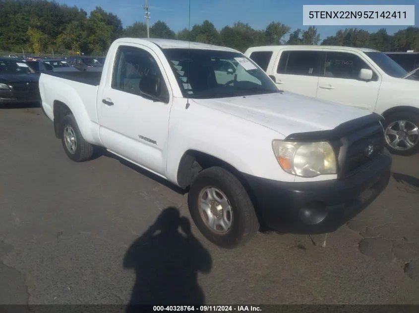 2005 Toyota Tacoma VIN: 5TENX22N95Z142411 Lot: 40328764