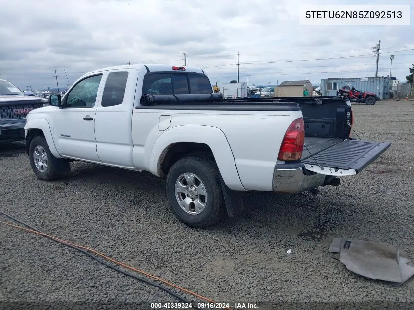 2005 Toyota Tacoma Prerunner V6 VIN: 5TETU62N85Z092513 Lot: 40339324