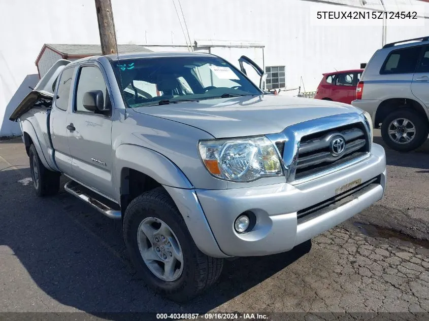 2005 Toyota Tacoma VIN: 5TEUX42N15Z124542 Lot: 40348857