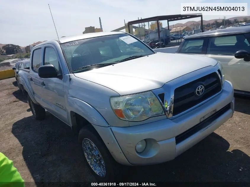 2005 Toyota Tacoma Prerunner V6 VIN: 3TMJU62N45M004013 Lot: 40361918