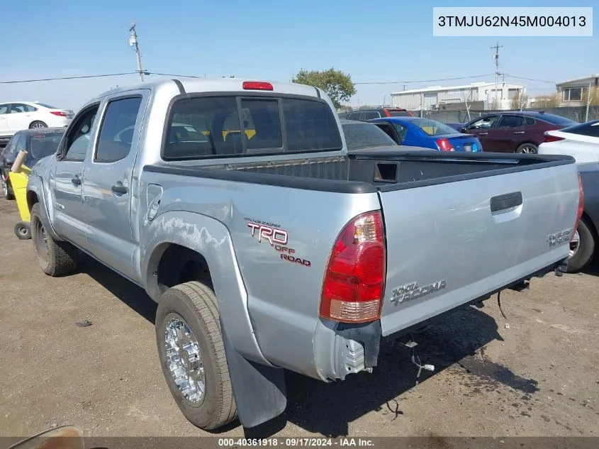 2005 Toyota Tacoma Prerunner V6 VIN: 3TMJU62N45M004013 Lot: 40361918